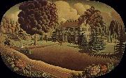 Grant Wood The Painting on the fireplace oil painting picture wholesale